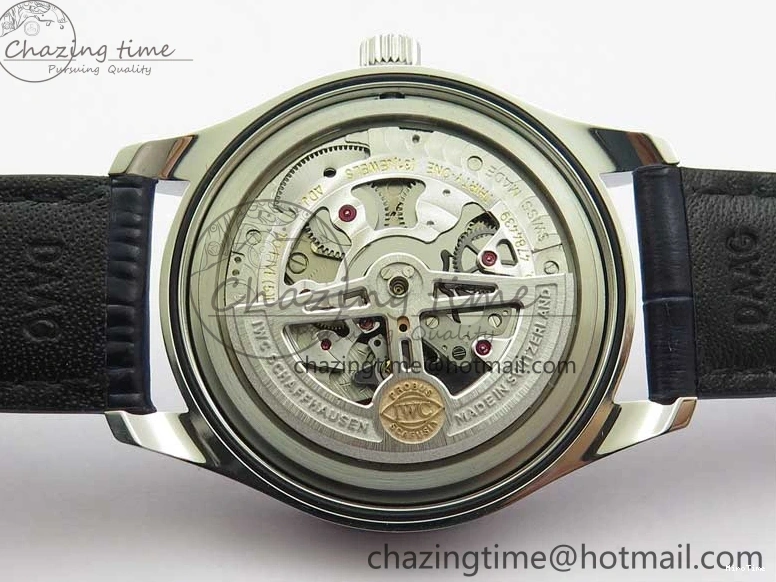 MIROTIME 0411 Packable Portuguese IW358304 ZF 1:1 Best Edition SS White Dial Blue Markers on Leather Strap A 7079